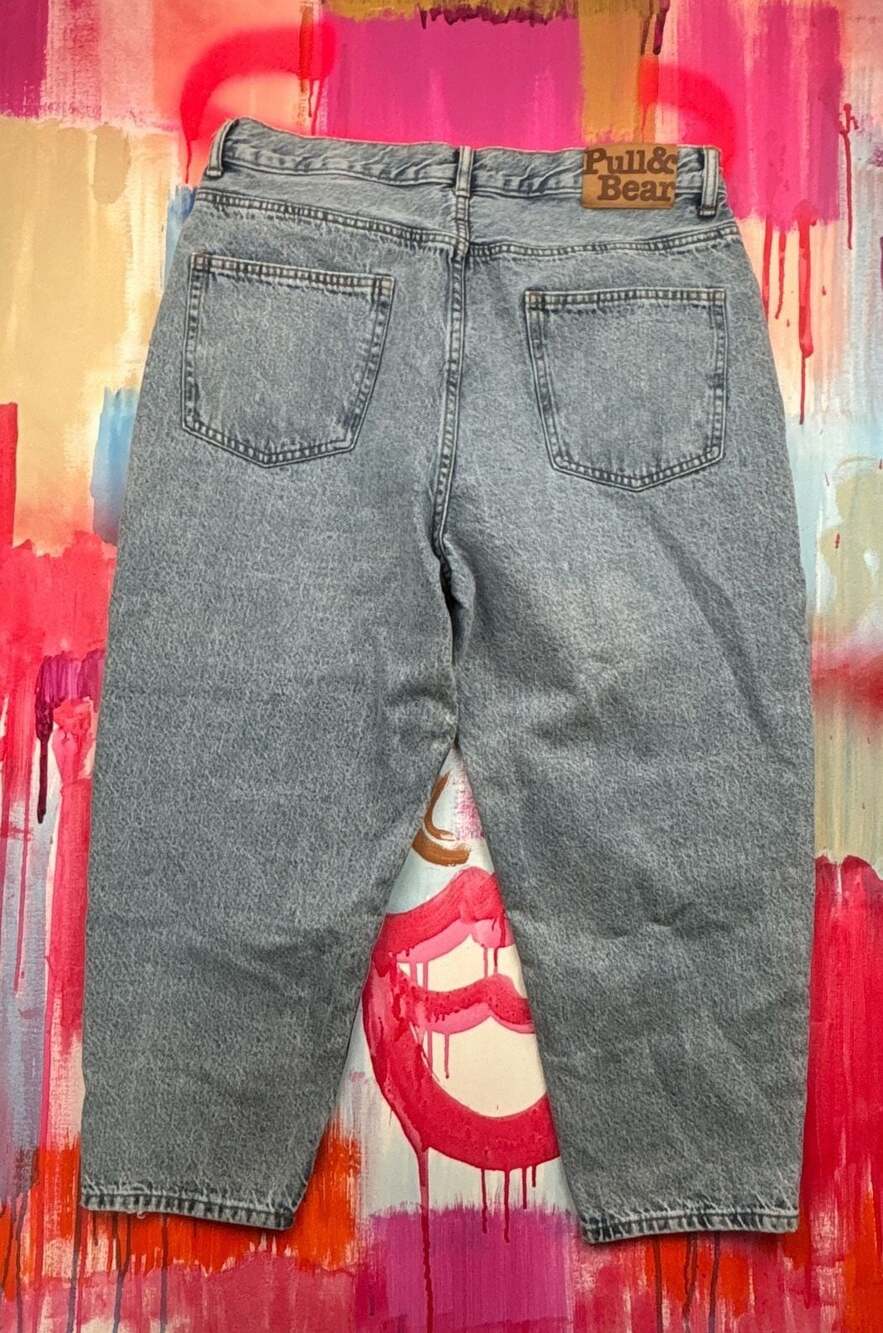Pull&Bear Wide-Leg BaggyLight Wash Jeans Size 36 - Picture 8 of 10